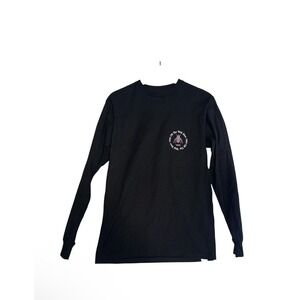 Vans Off The Wall Shirt Mens Sz S Black Grunge Emo Y2K Skater Long Sleeve Tee